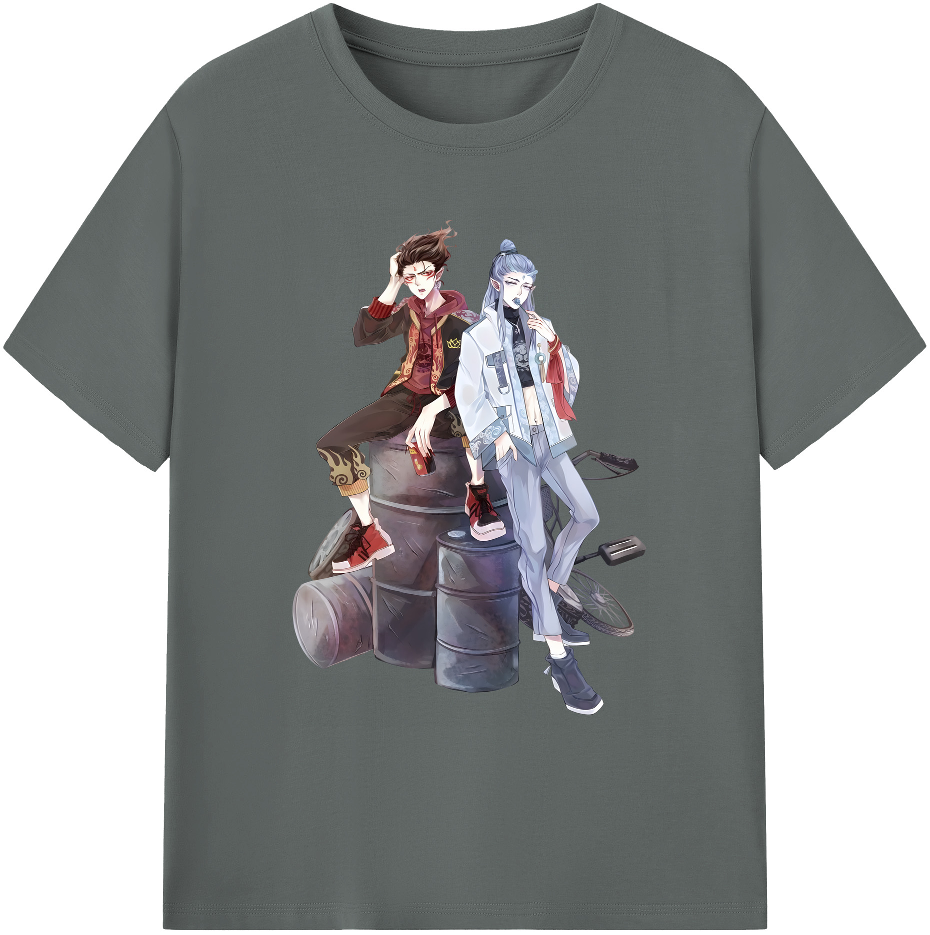 （画像用） Ne Zha 2 ナタ 魔童の大暴れ 綿100％ メンズ半袖Tシャツ｜肌触りやわらか＆通気性